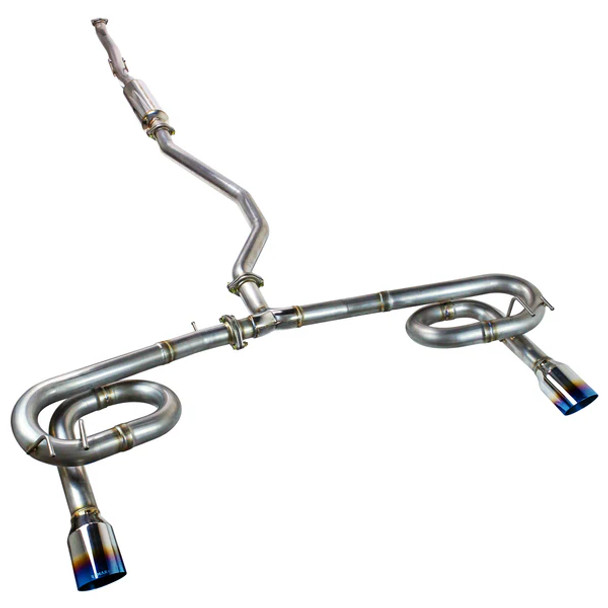 Remark 2022+ Honda Civic Sport Sedan (FE2) Catback Exhaust - Dual Burnt Stainless Steel Tips (RK-C2063H-11T)