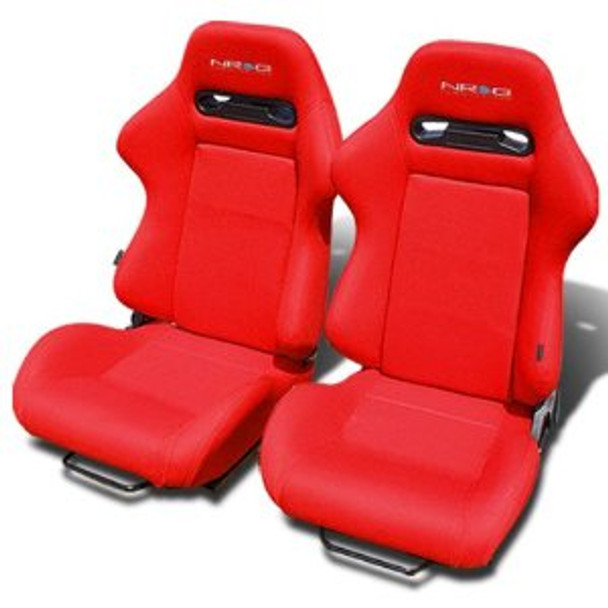 NRG Innovations Type-R Style Seat Set Pair - Red or Black