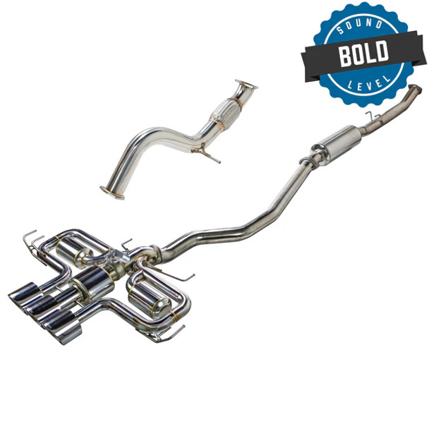 Remark 2023+ Honda Civic Type-R (FL5) Triple Tip Catback Exhaust w/ Triple Tip & Front Pipe